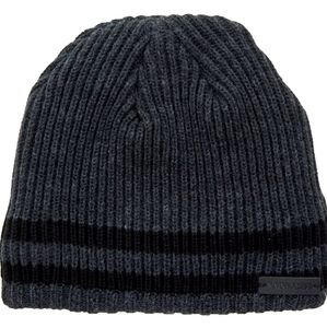 Rainforest 2 Stripe Knit Beanie Hat Black Grey Men's Unisex OS NWT